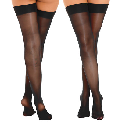 Womens Adjustable Garter Belts Nightwear High Hight Stockings Stretchy Socks 