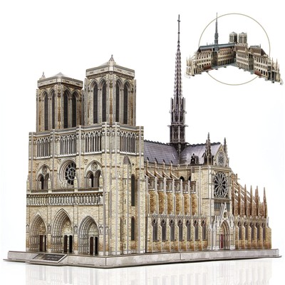 Cubic Fan 3D Puzzle Craft Kit No Glue Or Tools Required Notre Dame Cathed No.216