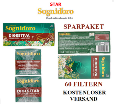 VERDAUUNGSFÄHIGER KRÄUTERTEE SOGNI D'ORO STAR INFUSION KAMILLE SÜßHITZE ANIS 60F