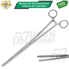Fishing Hemostat forceps 18" Straight Pean Forcep Locking Clamps Stainless