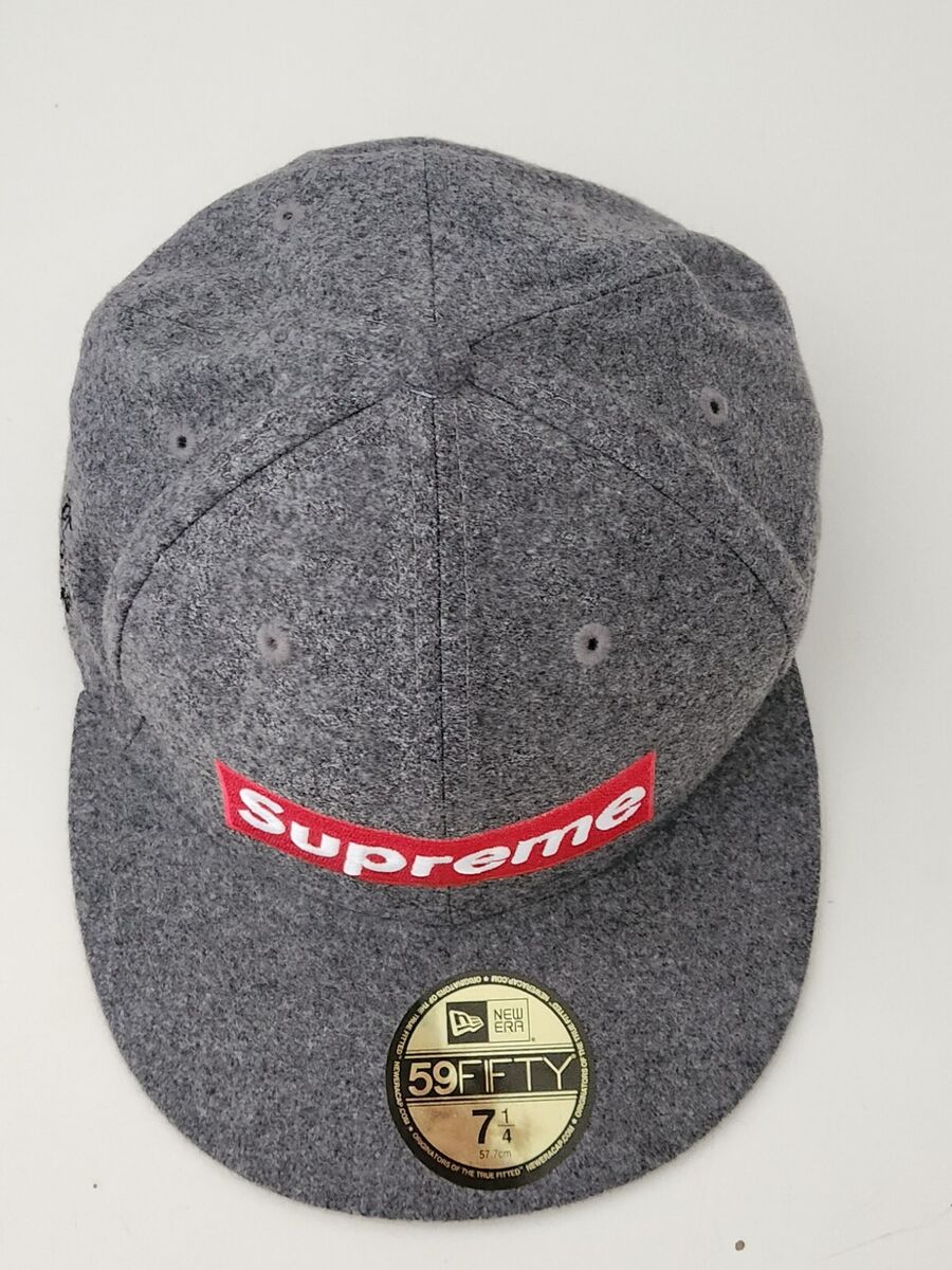 FW11 Supreme Loro Piana Box Logo New Era Grey Wool Cashmere FW11 Supreme Loro Piana Box Logo New Era Grey Wool Cashmere