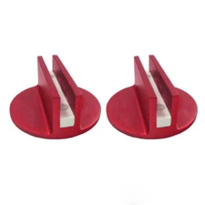 Red Slotted Universal Magnetic Jack Pad Pinch Weld Frame Rail Adapter (PAIR)