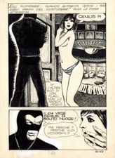 MILO MANARA GENIUS #12 ORIGINAL ART PAGE 117 - STUNNING 3/4 SPLASH COMIC ARTWORK