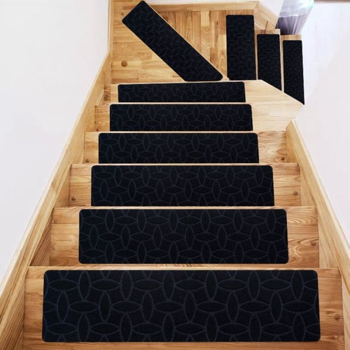 76x20cm Stair Treads Carpets TPR Brushed Embossed Carpet for Kids Elder - Picture 3 of 20