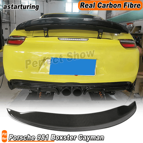 Alerón trasero de fibra de carbono para Porsche Cayman Boxster 981 cupé 13-16  - Imagen 1 de 12
