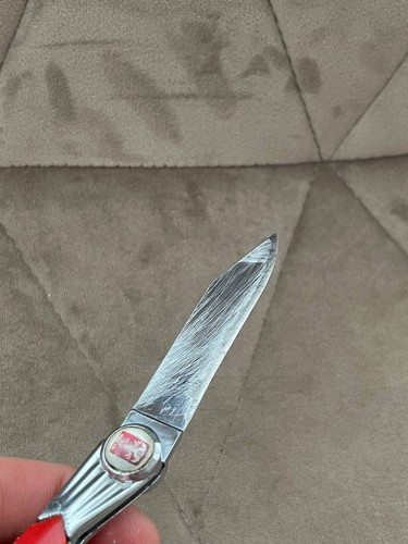 Coltello Sovietico Vintage Pesca Perm Tasca Pieghevole Souvenir Pesce Rybka URSS - Foto 16 di 16