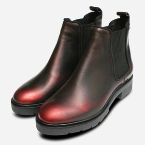 tommy hilfiger burgundy boots
