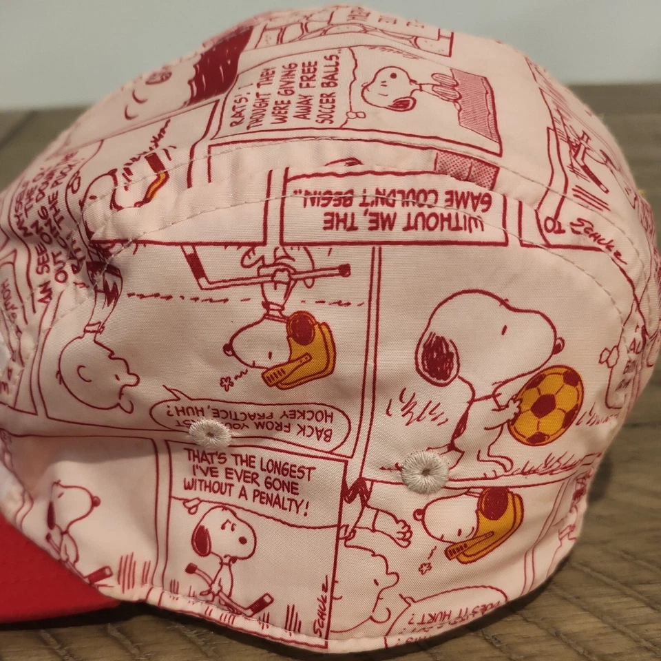 Gorra PUMA x PEANUTS Snoopy 5 paneles para niños gorra a presión roja deportes fútbol etc. Foto 4 de 4