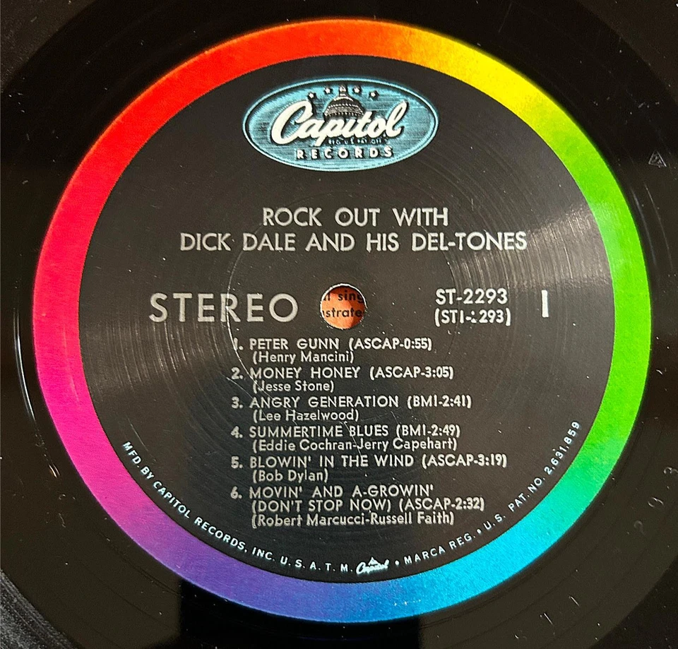 ROCK OUT WITH DICK DALE~LIVE AT CIRO'S~AUTOGRAPHED 1964 ST 2293~CAPITOL~N.MINT - Image 2 of 4