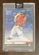 2019 Topps Now Postseason ABRAHAM TORO AUTO Autograph Blue RC Rookie Card 3/29