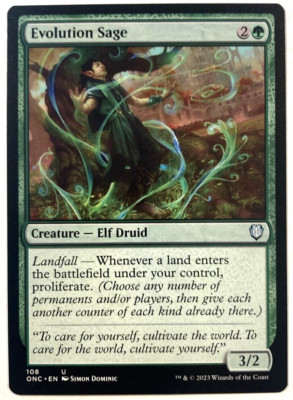 MTG Evolution Sage Phyrexia: All Will Be One Commander 108 NM