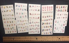 LOT of 2 SHEETS random HOLIDAY Christmas santa Waterslide Water Decal stickers
