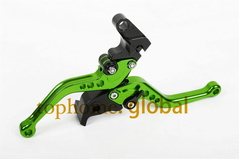 Palancas de freno de embrague CNC verdes cortas para KAWASAKI ZX9R 1998-1999/ZX-6 1990-1999  Foto 2 de 4