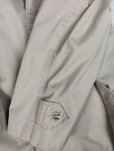 VTG Raleigh's Washington Mens Beige Trench Coat Size 44R Tan Overcoat image 5