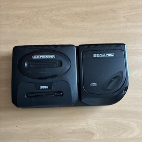 Sega CD Model 2 Console Black MK-4102A Parts Or Repair ONLYNot Working powers on