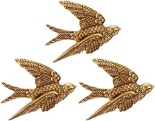 3Pcs Swallow Resin Wall Hanging Decoration,Antique Bird Figurine Decor 3D Birds 