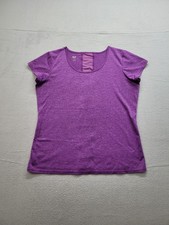 Everlast Women Top L Purple Round Neck Short ...
