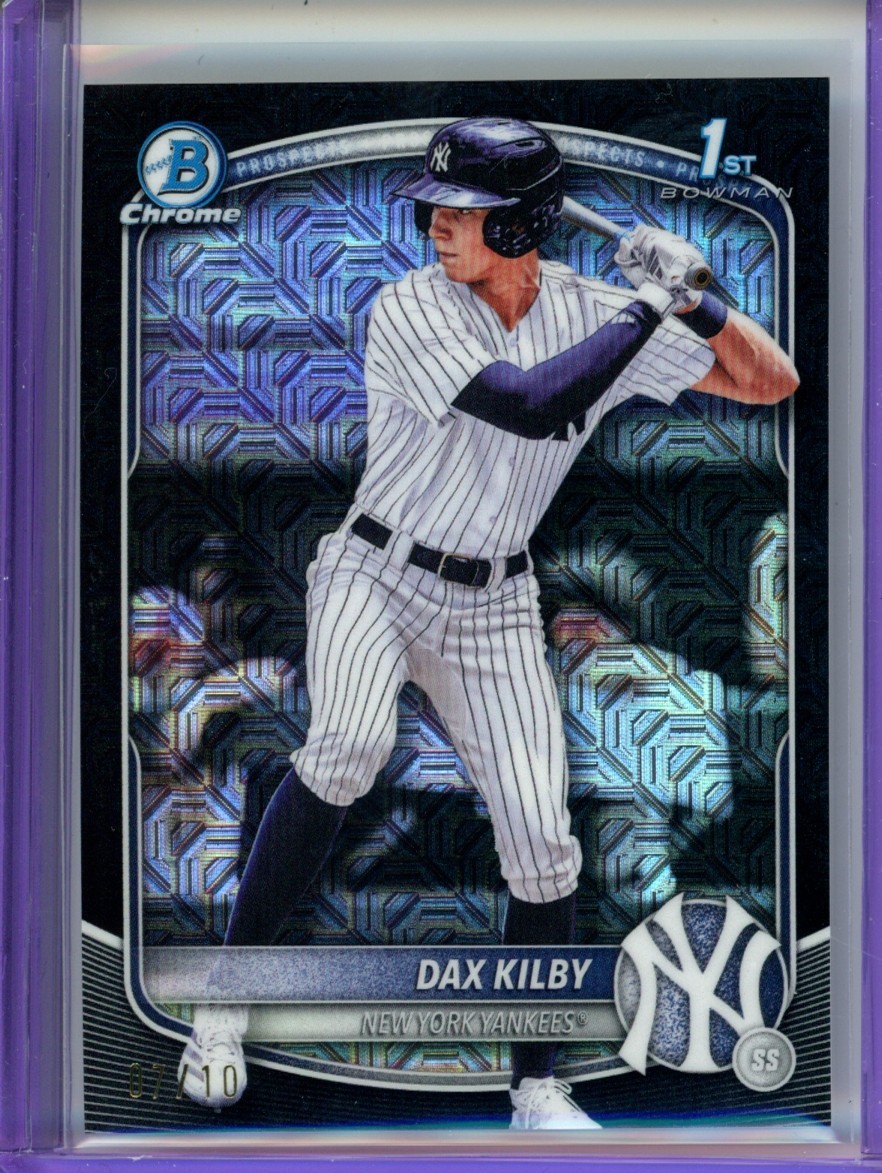 2025 Bowman Chrome Draft Dax Kilby Black Mega Box Refractor /10 1st Bowman