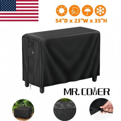 MR.COVER 52'' Outdoor Prep Table Cover for Keter Unity XL Waterproof 600D Black