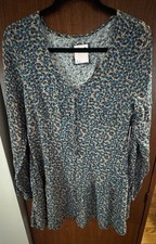 SO Juniors M Blue Green Floral Tie Front Long Sleeve Mini Dress NWT