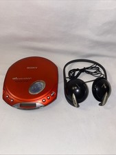 SONY Walkman D-E350 Red ESP MAX Portable CD Player CD-R/RW Tested Working VTG