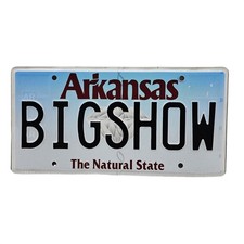 Arkansas BIGSHOW Vanity License Plate – Rare Personalized Tag – Collectible