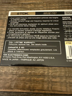TDK MA-XG Blank Cassette for sale online | eBay