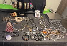 Lot of Mixed Costume Jewelry  Necklaces Bracelets Earrings, etc 3 lbs.