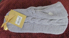 Lauren Ralph Lauren Womens Gray Cable Knit Bootie Slipper Socks NWT