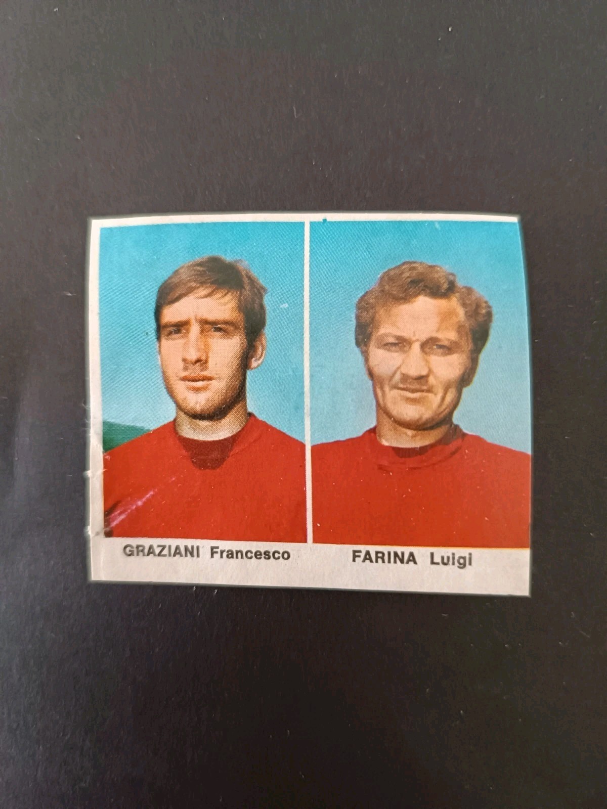 FIGURINA CALCIATORI EDISPORT 1972/1973 GRAZIANI/FARINA AREZZO  N. 6 RECUPERATA