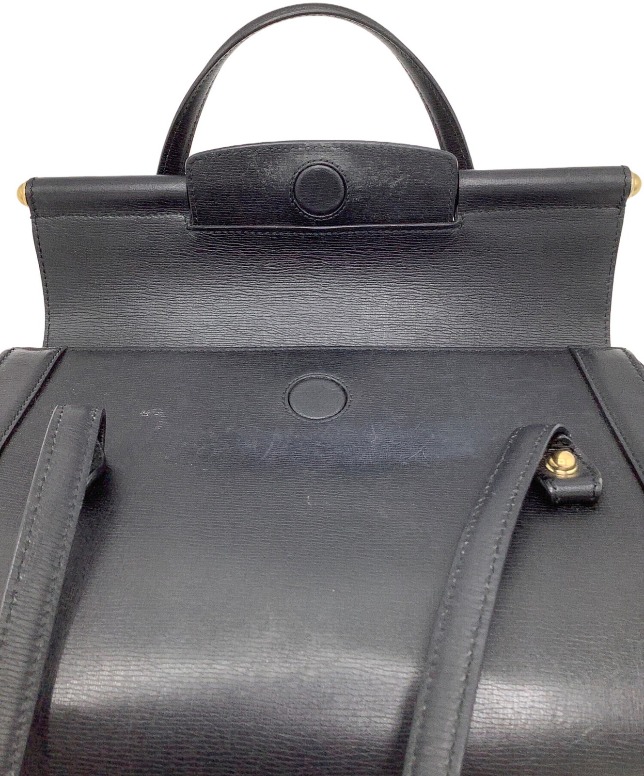 GUCCI Bamboo Top Handle Handbag Black Leather Italy Model 338989 SN2577 thumbnail 8