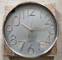 Widdop w7361 hometime 5017224730762 chrome finish round wall clock 23cm – Bronze