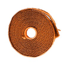 Orange 5m Exhaust Heat Wrap Insulation Tape Glass Fiber With Alloy Steel Tie