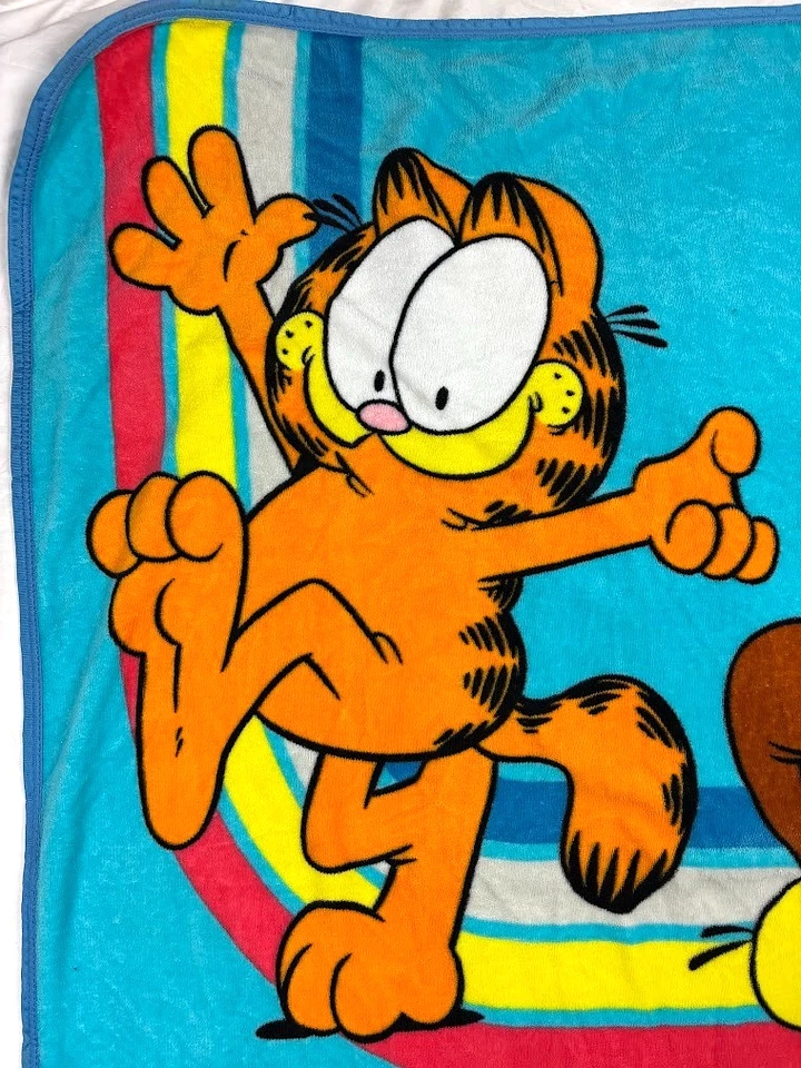 Manta polar suave 45x60 gato unisex Nickelodeon Garfield y Odie perro Foto 4 de 4