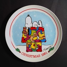 Peanuts Christmas Plate In Schmid Collectibles for sale | eBay