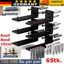 6Stk Regalwinkel L-Regalhalter Wandregalhalterung Konsole Regalträger 6/8/10zoll