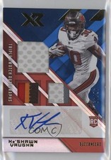 2020 Panini XR Rookie Triple Swatch Blue /49 Ke'Shawn Vaughn #235 Auto 13c1