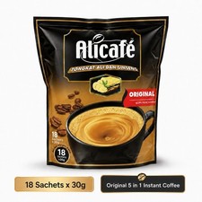 Alicafe Original 5 in 1 Instant Coffee 18 Sachets x 30g Halal Premix Drink - 1's