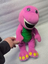 Vintage 1992 Talking Barney Playskool 18" Plush Toy Purple Dinosaur Not Tested