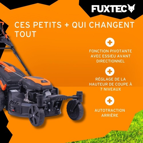 Tondeuse à essence autotractée avec roues avant pivotantes FUXTEC RM5170agile - Photo 3/15