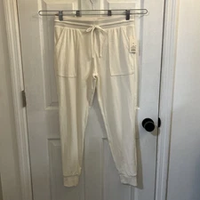 NWT Star Above Women's Lounge Sleep Jogger Pants Off White SIZE Medium
