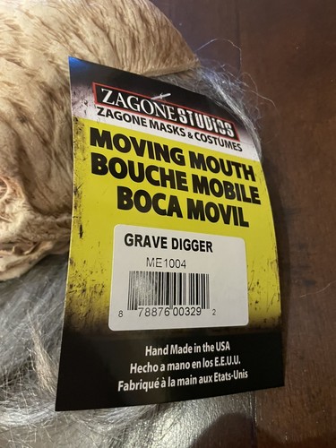Adult Zagone Studios Hand Made “Grave Digger” Moving Mouth Mask - Picture 4 of 4