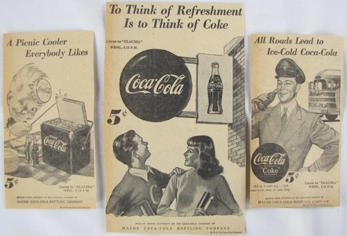 Vintage 1948 Coca Cola Coke Newspaper Print Ads