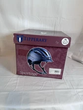 Tipperary Equestrian Sportage Helmet #8500  7 1/2-7 5/8 Black Size XL New