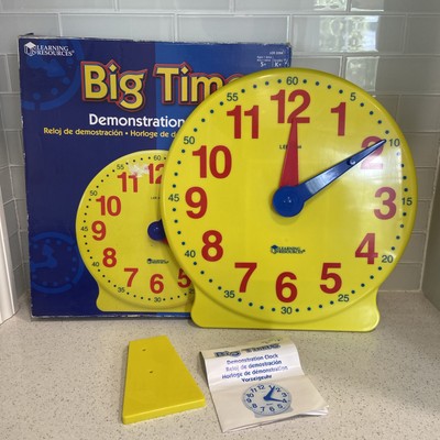 Learning Resources Big Time Student Clock, Teaching & Demonstration Clock,NEW