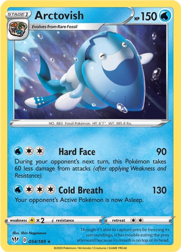 Arctovish SWSH03: Darkness Ablaze 054/189 LP Pokemon