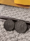 2 Damaged 1 Reichspfennigs ~ Germany, Heavily Circulated , Damaged , 3rd Reich — photo 6