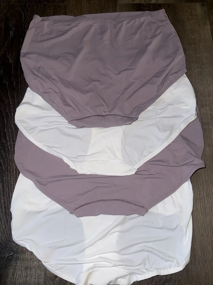 Warners Womens Brief Underwear Panties Nylon Smooth Over High Waist 4-Pair ~ XL - Image 4 of 4
