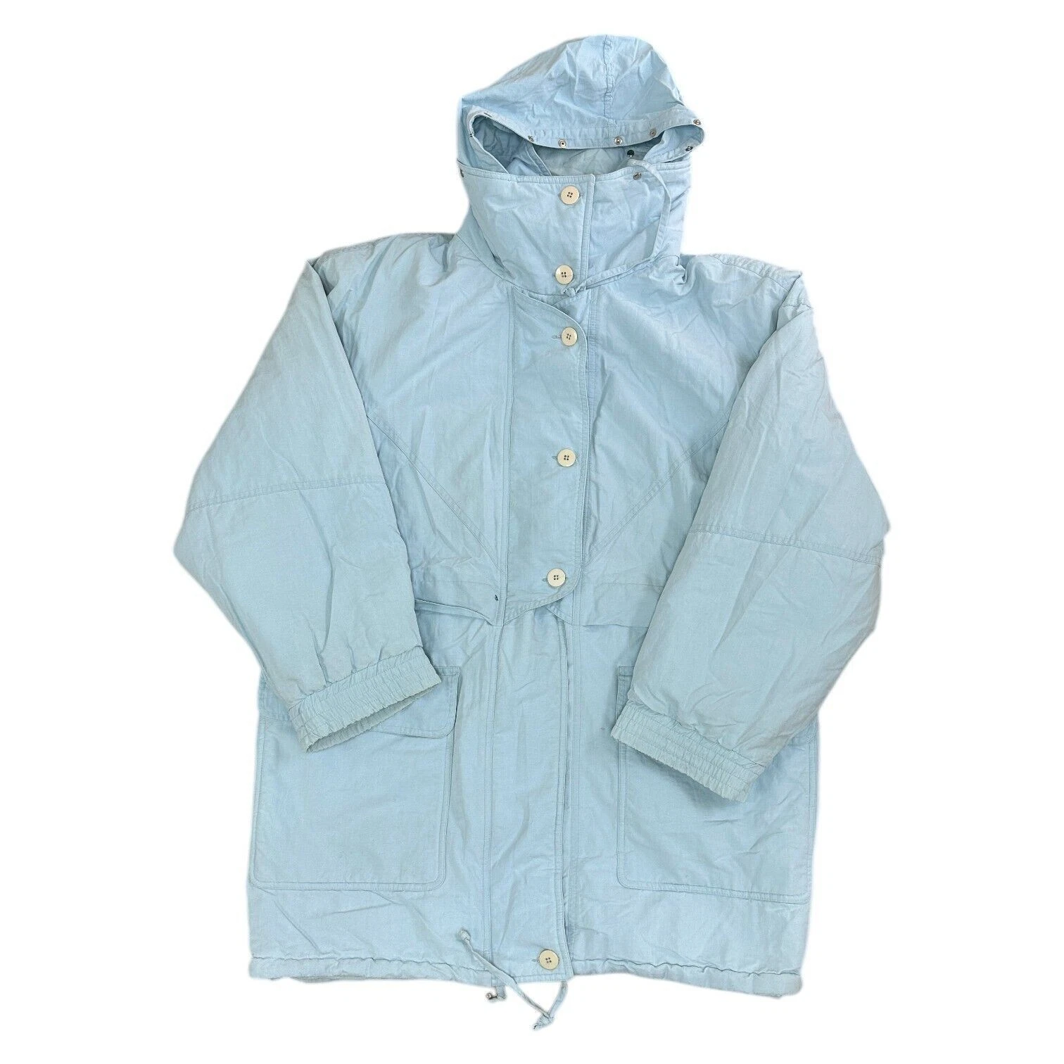Vintage Colmar Ski Jacket 90s Retro Hooded Snowboarding Blue Womens Uk14