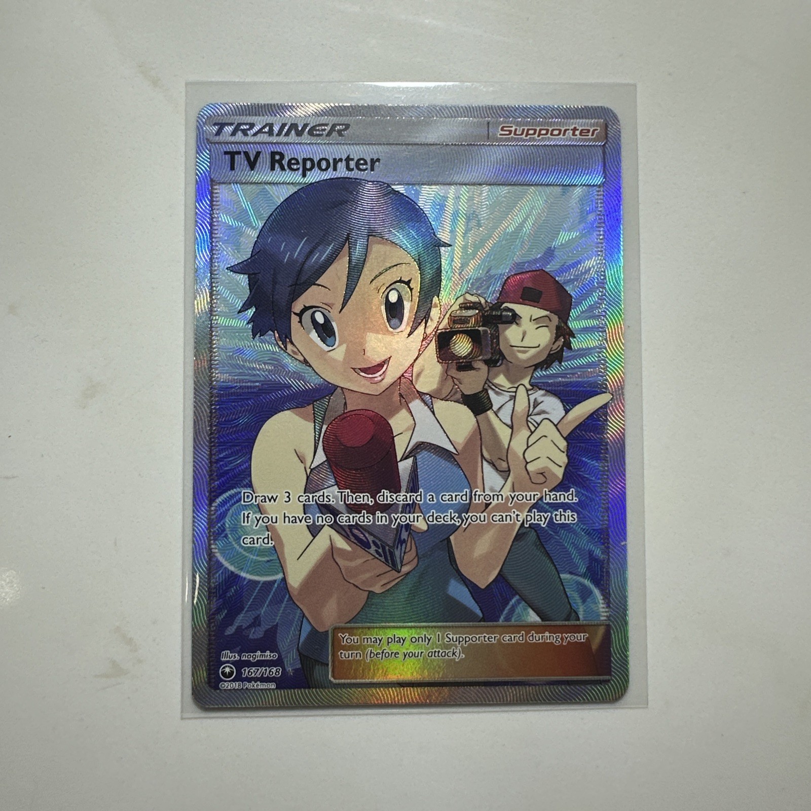 2018 Pokemon SM Celestial Storm TV Reporter Full Art English #167/168